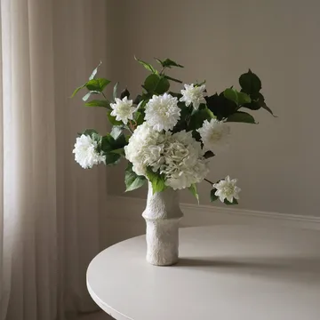 Soft Serve kunstig bukett - Hortensia-georginer, 8 stk - Botané