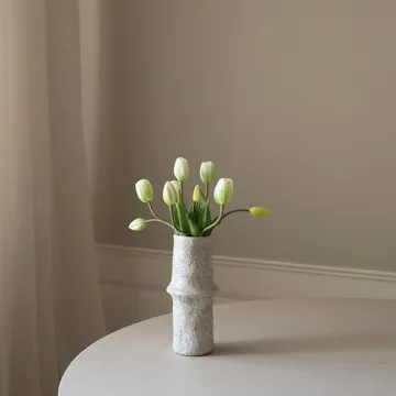 Tulipaner kunstig bukett - Hvit, 10 stk - Botané