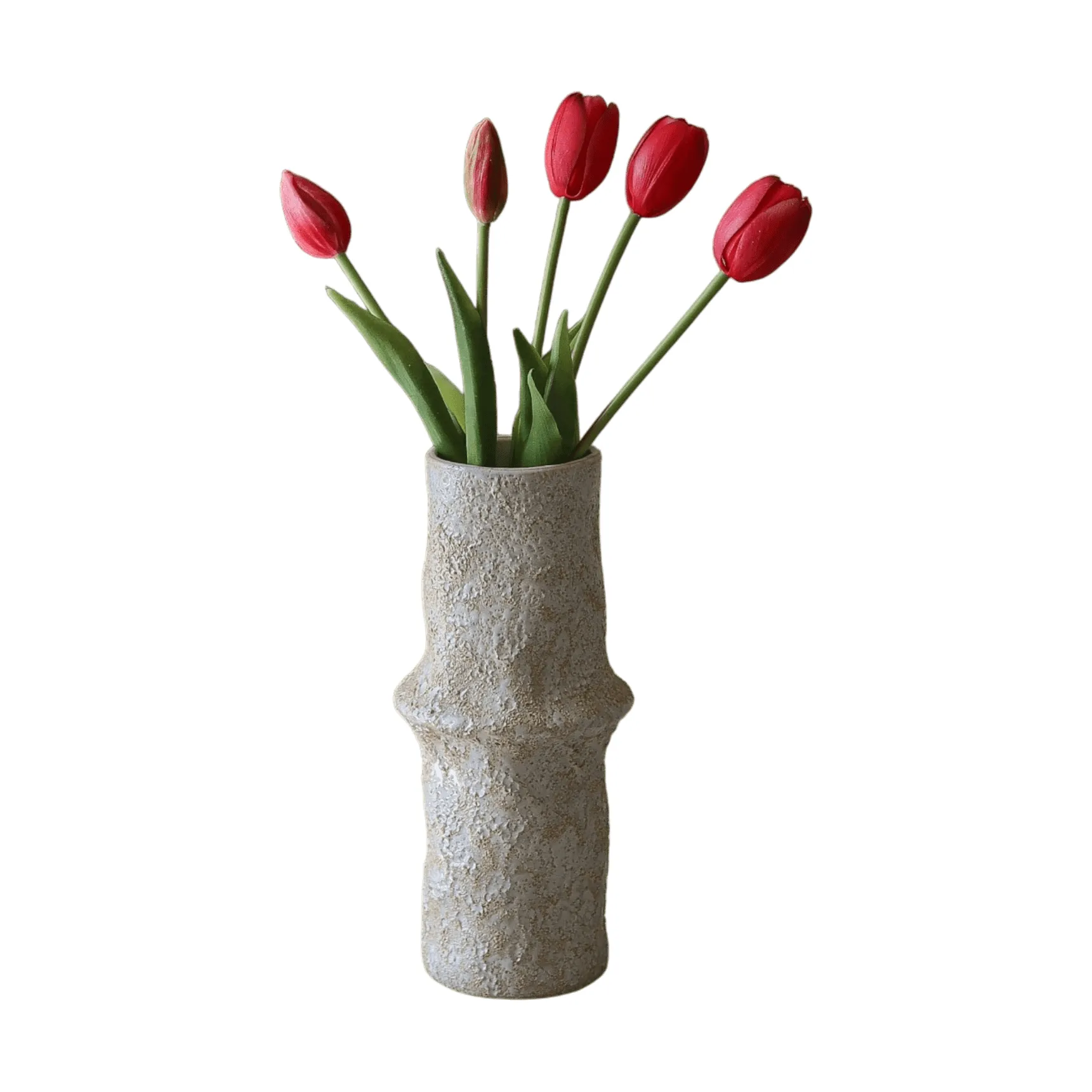 Tulipaner kunstig bukett, Light red, 5 stk Botané