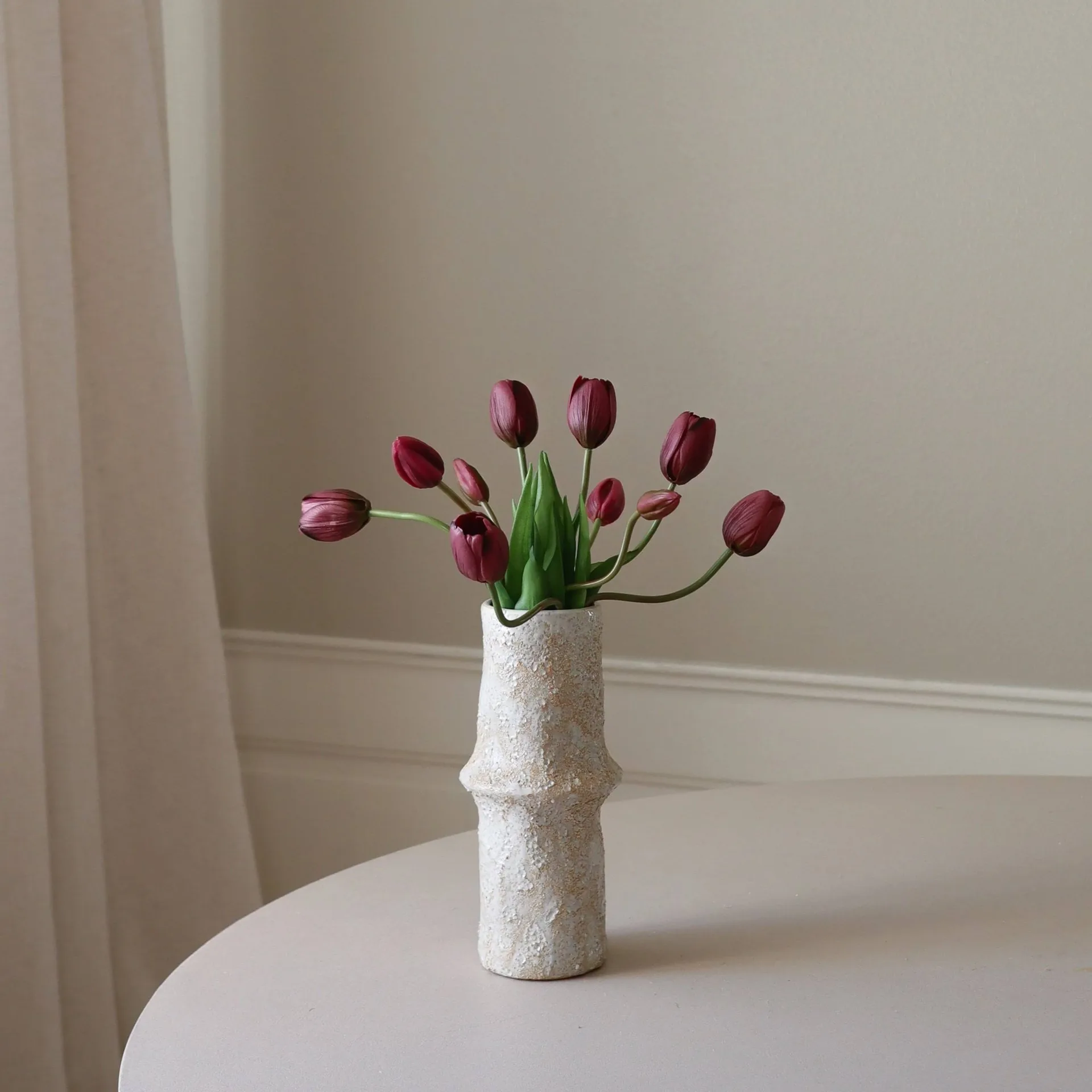 Tulipaner kunstig bukett, Lilla, 10 stk Botané