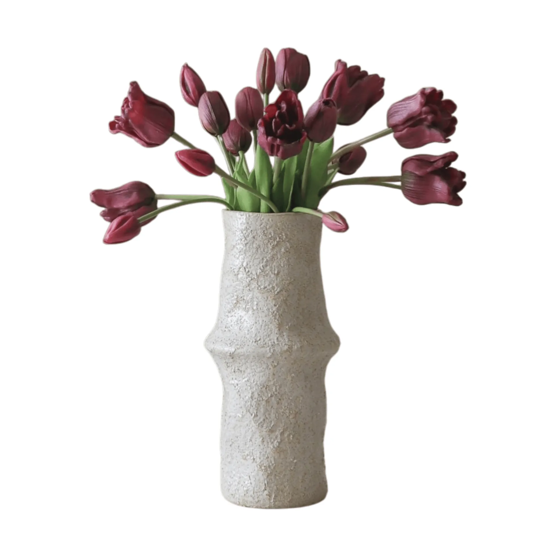 Tulipaner mixet kunstig bukett, Lilla, 20 stk Botané