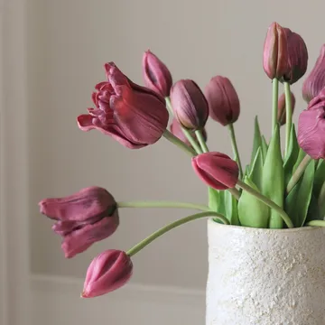 Tulipaner mixet kunstig bukett - Lilla, 20 stk - Botané