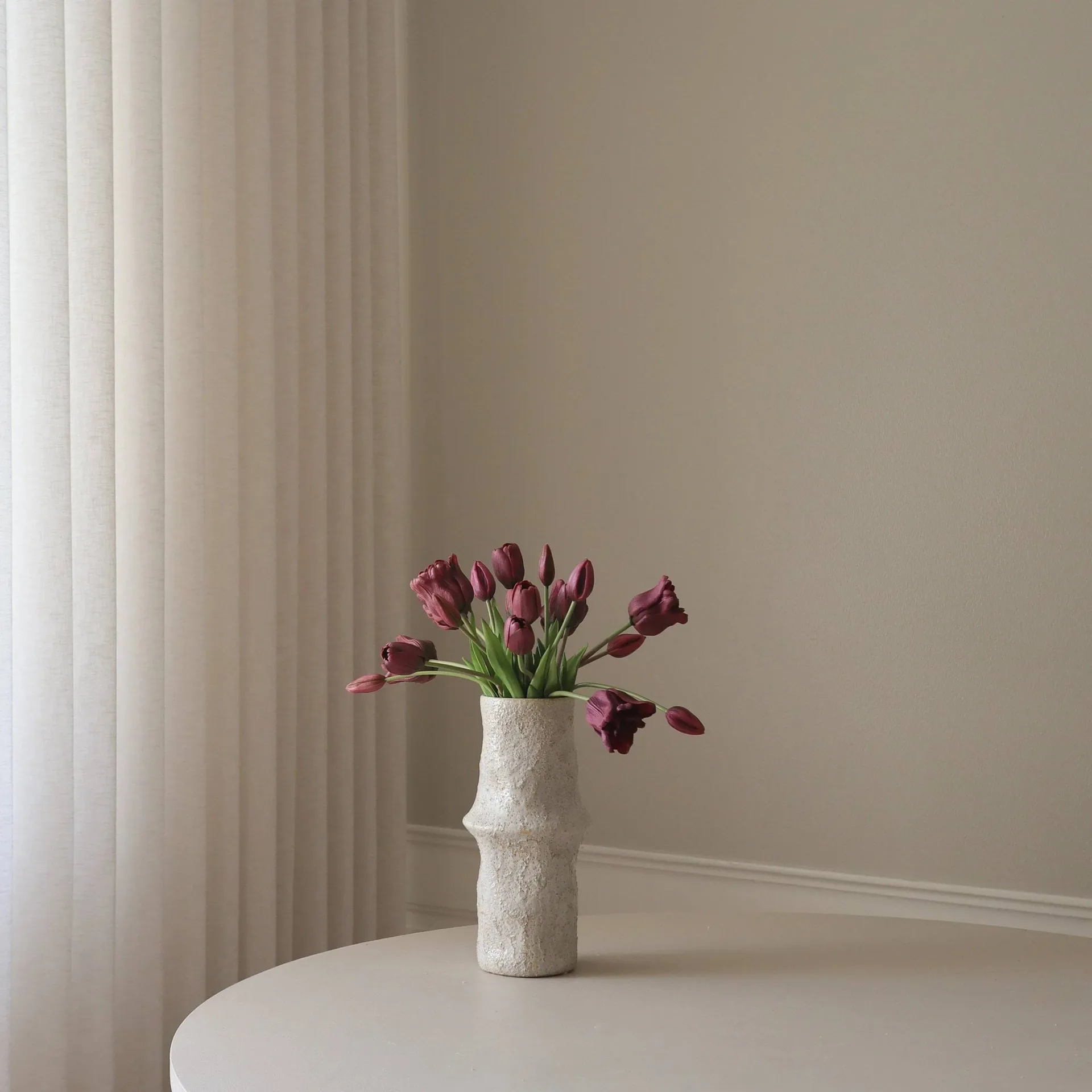 Tulipaner mixet kunstig bukett, Lilla, 20 stk Botané
