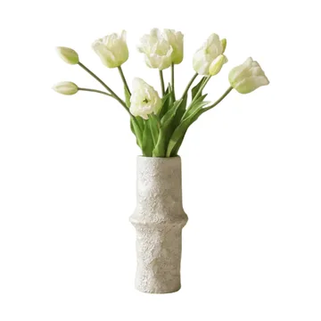 Tulipaner Triumph kunstig bukett - Hvit, 10 stk - Botané