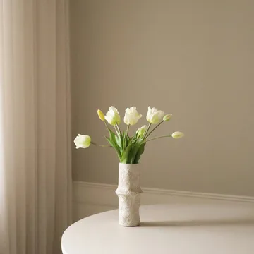 Tulipaner Triumph kunstig bukett - Hvit, 10 stk - Botané