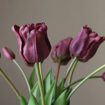 Tulipaner Triumph kunstig bukett - Lilla, 10 stk - Botané