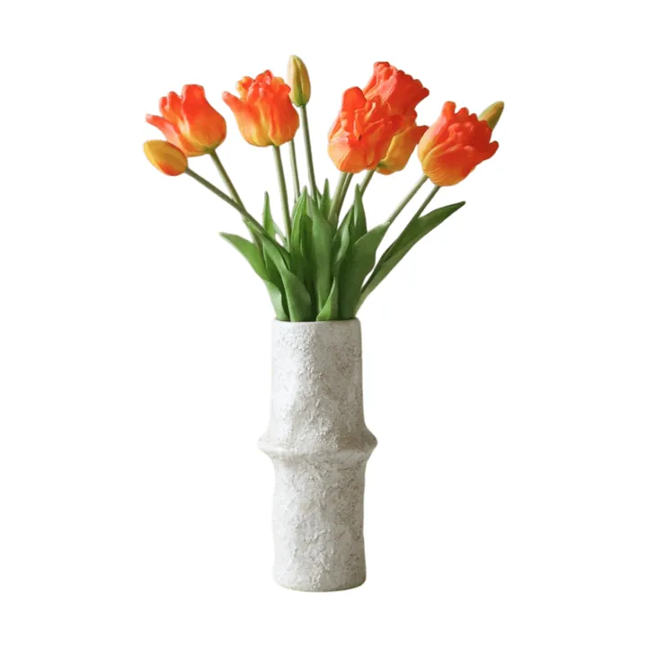 Tulipaner Triumph kunstig bukett - Oransje, 10 stk - Botané