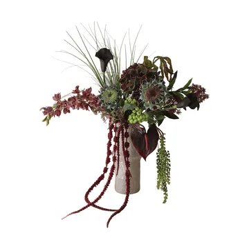 Woodland Nocturne kunstig bukett - Kalla-anthurium-hortensia-høstsolsikke, 112 cm, 14 stk - Botané