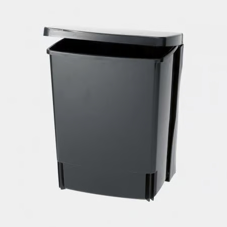 Brabantia Avfallsbøtte, rektangulær (inkl. veggfester) 10 L Svart