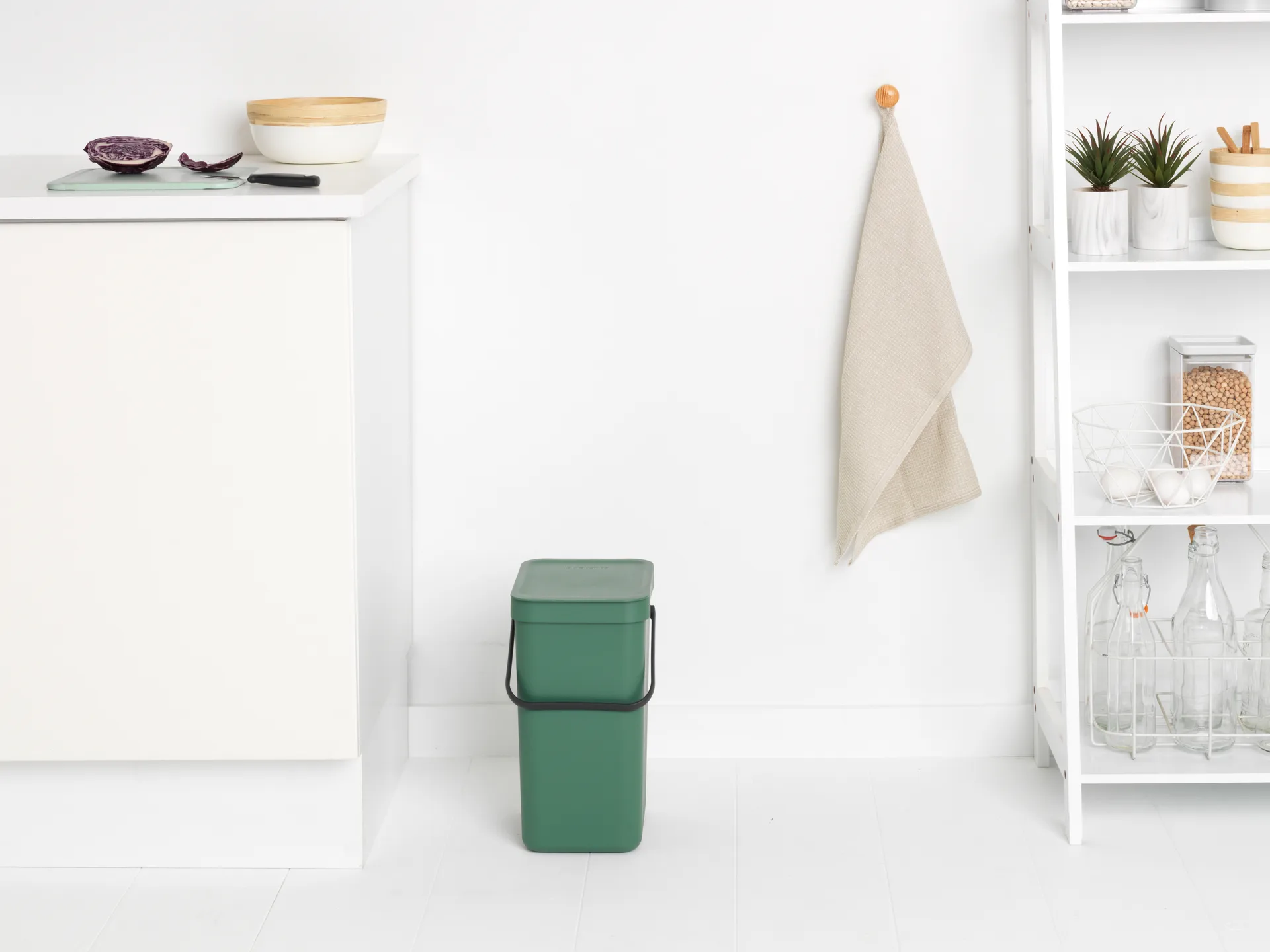 Avfallsbøtte Sort & Go 12 L, Fir Green Brabantia