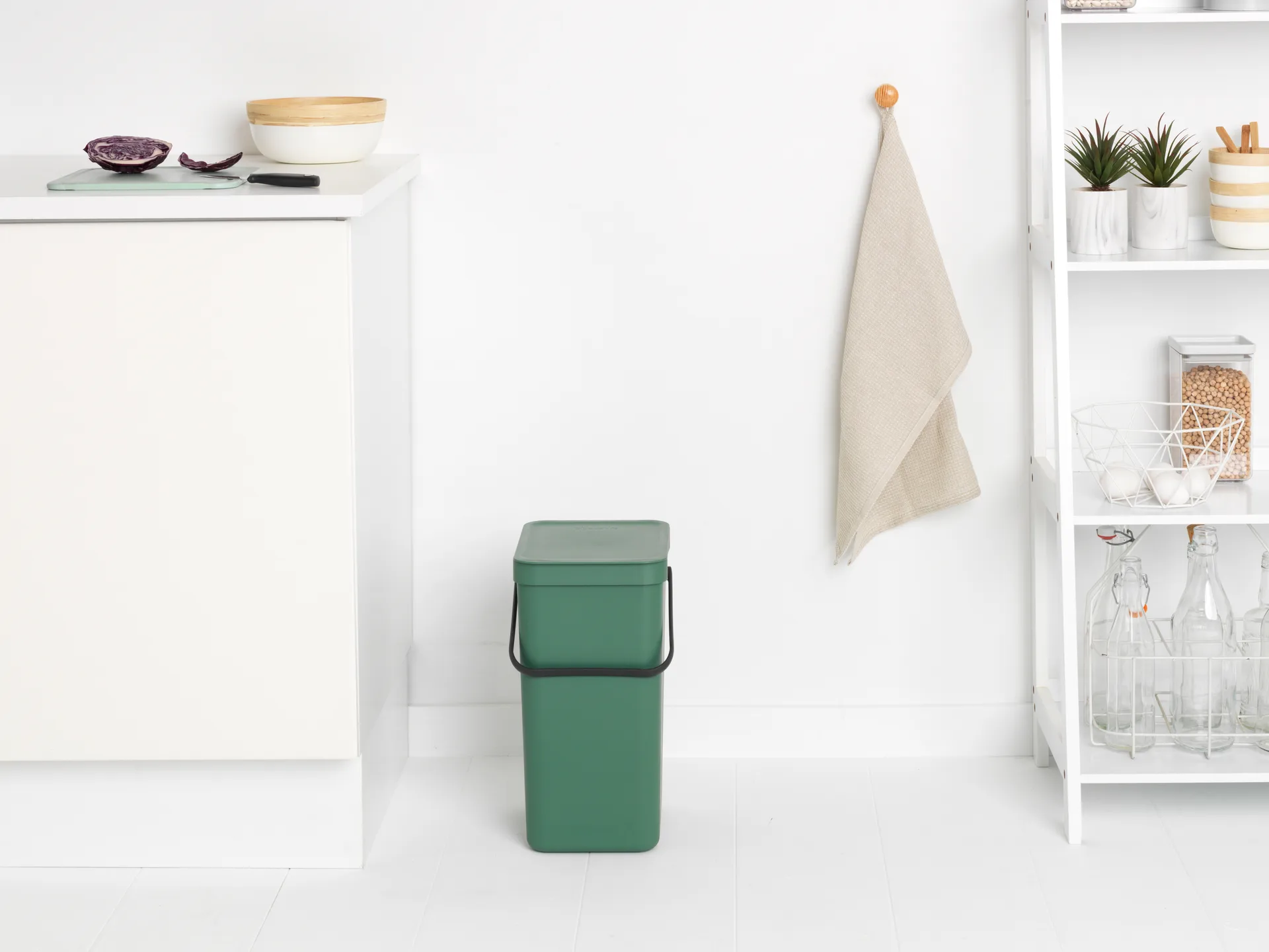 Avfallsbøtte Sort & Go 16L, Fir Green Brabantia