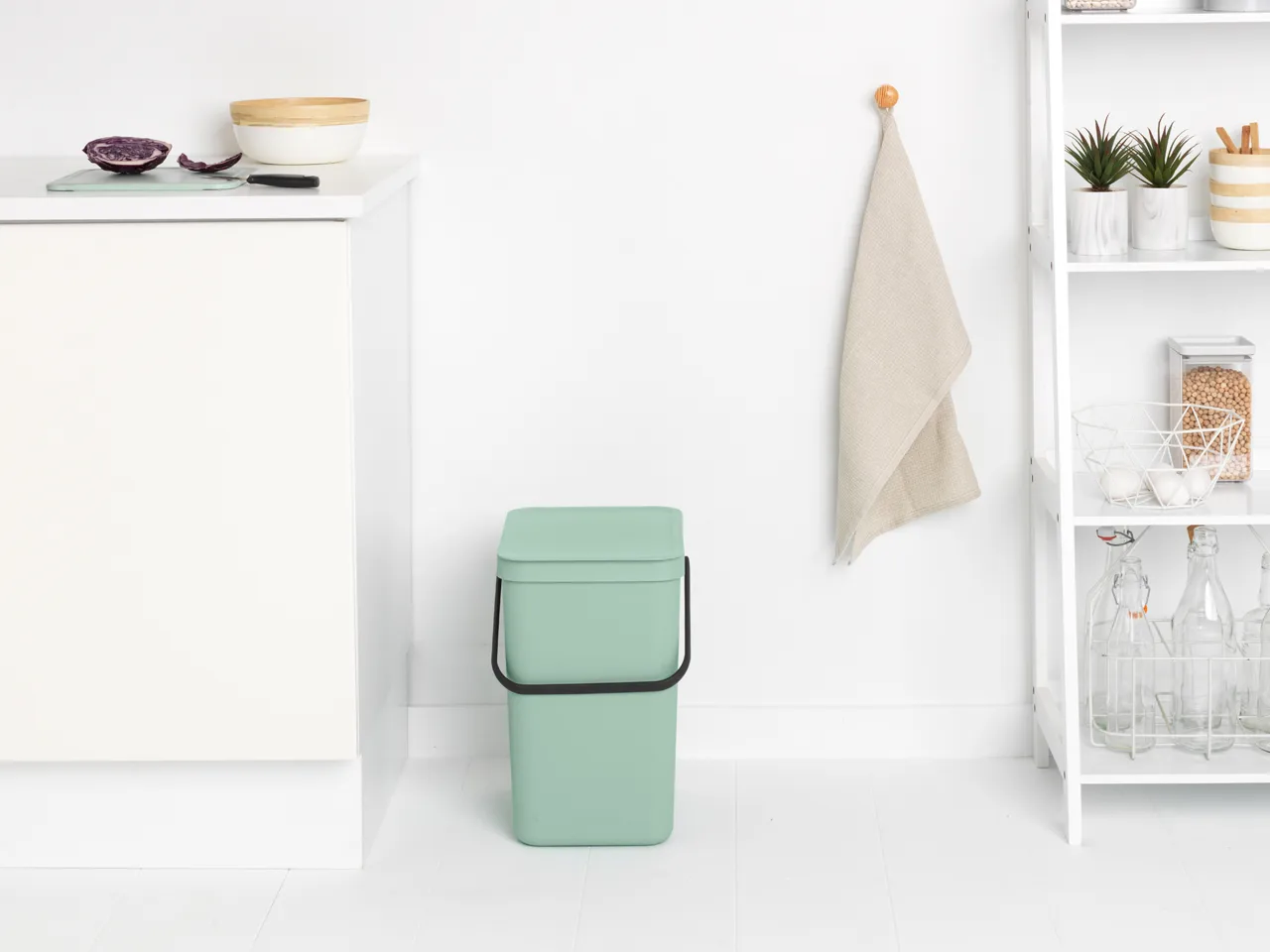 Avfallsbøtte Sort & Go 25L, Jade Green Brabantia