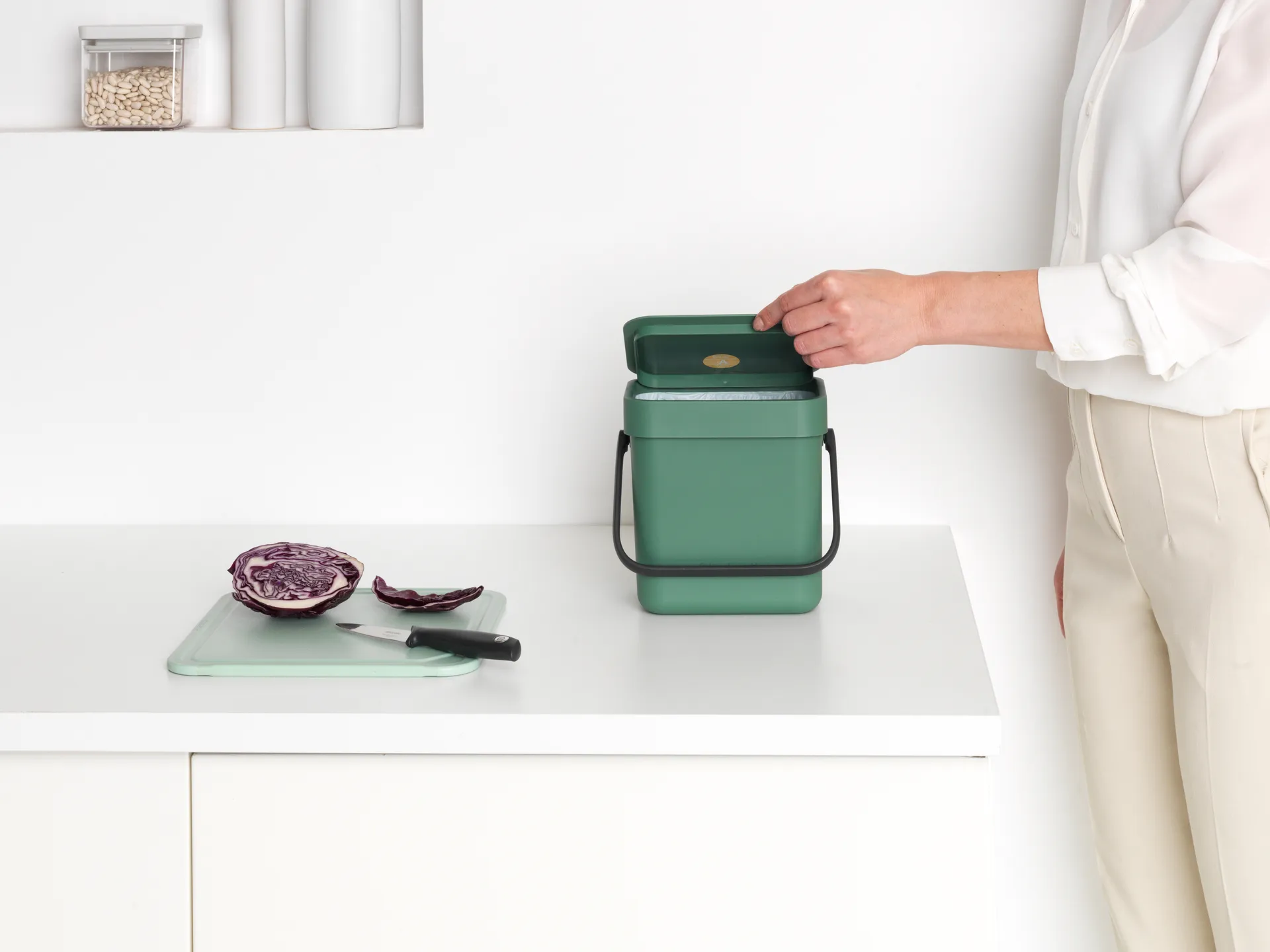 Avfallsbøtte Sort & Go 3 L, Fir Green Brabantia