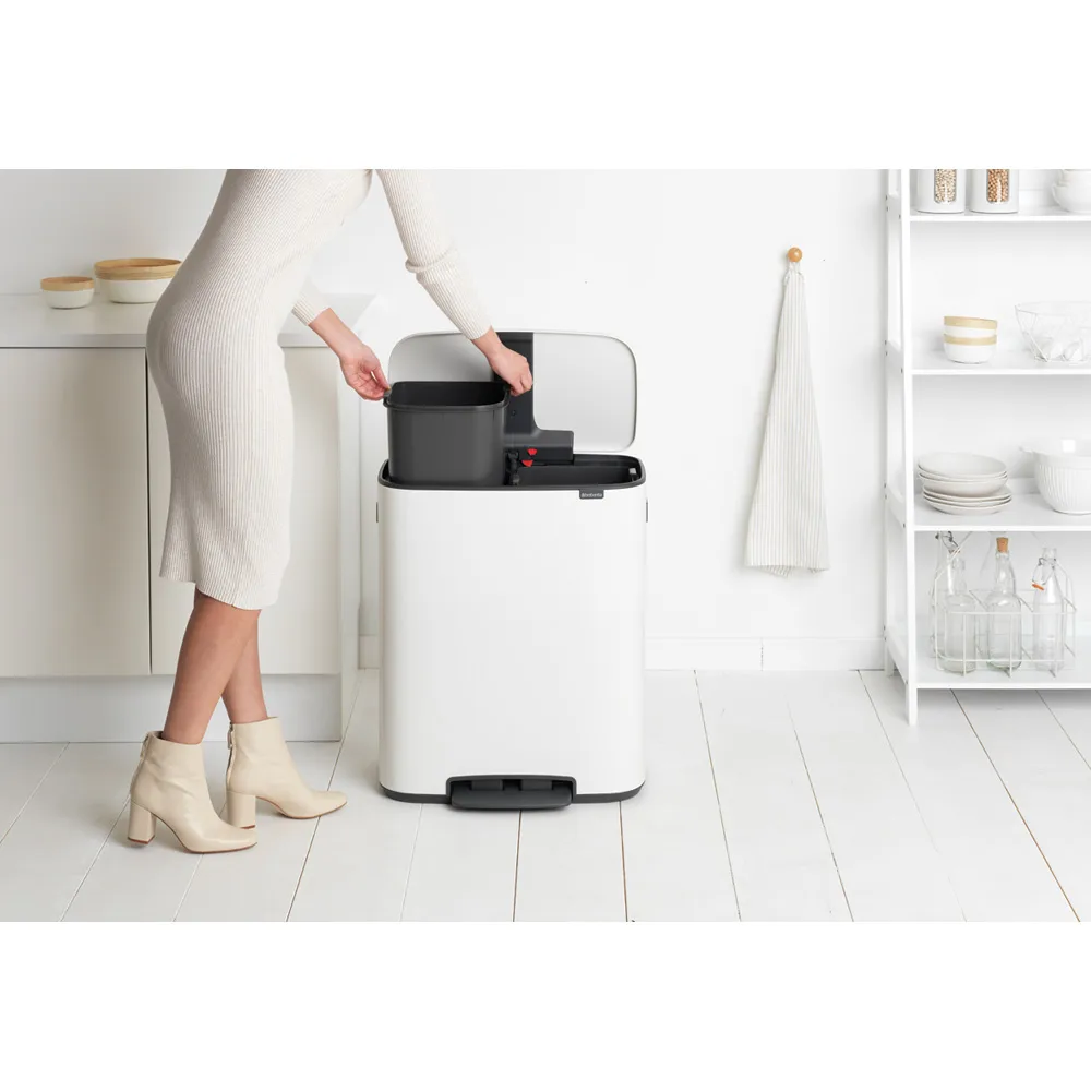 Bo bin pedalbøtte 2x30 L, White Brabantia