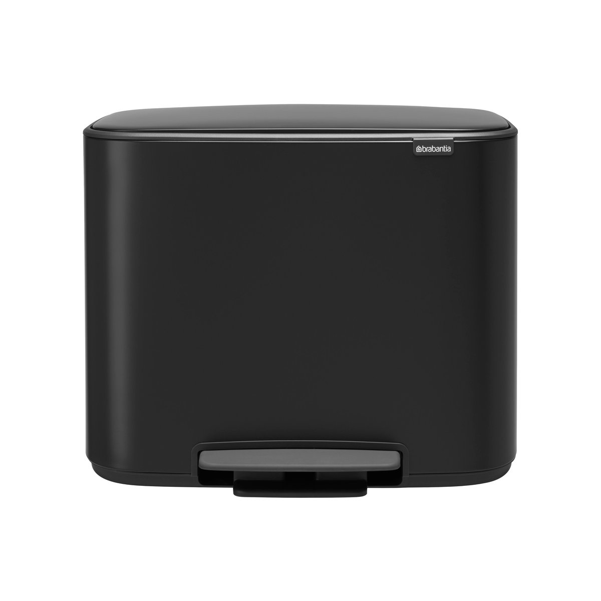 Brabantia Bo - Søppelbøtte - flipp-lokk - 34 L - fotpedal - matt svart