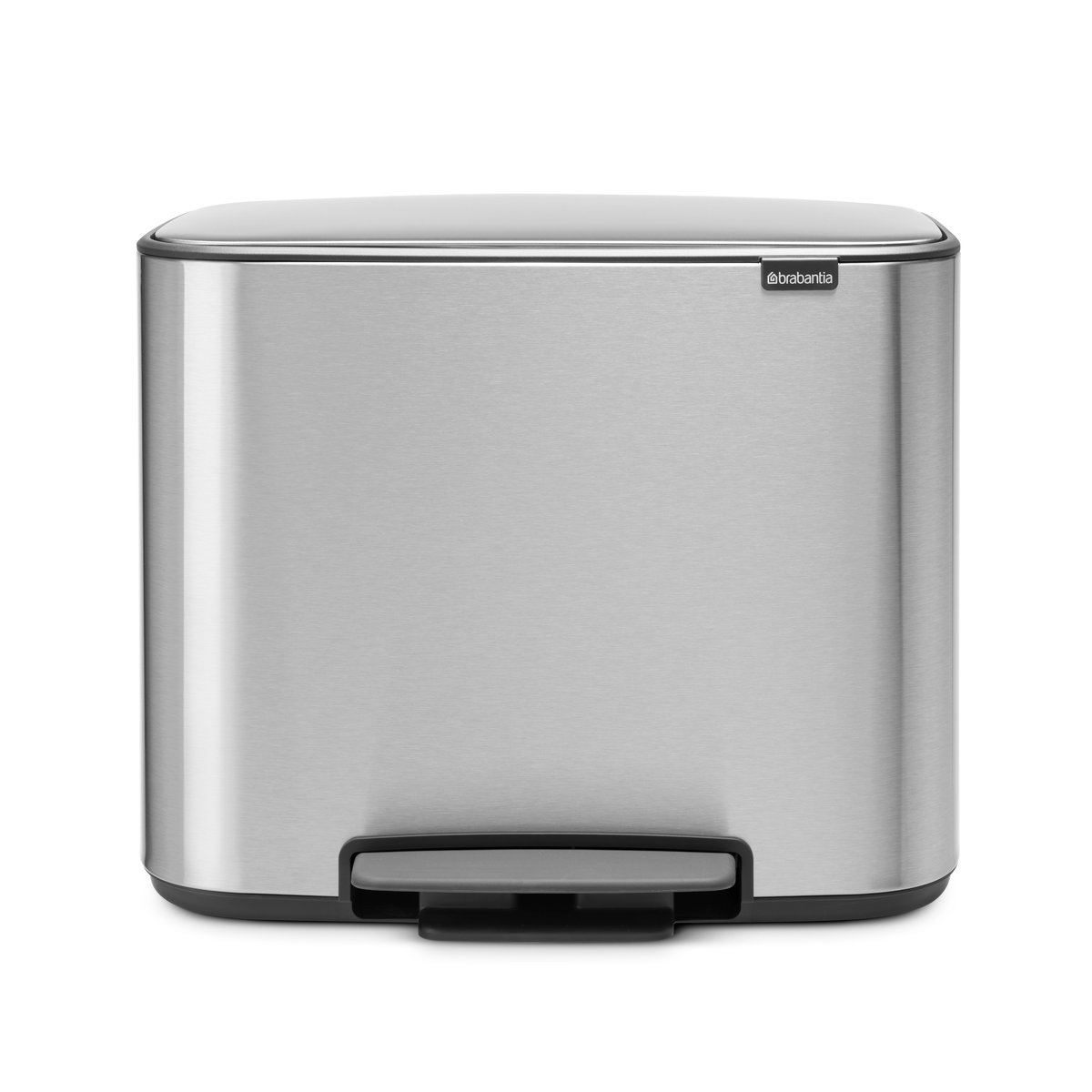 Brabantia Bo pedalbtte 11+23 l mineral steel FFP | Skandinavisk Design | Pedalbøtter | Sølv
