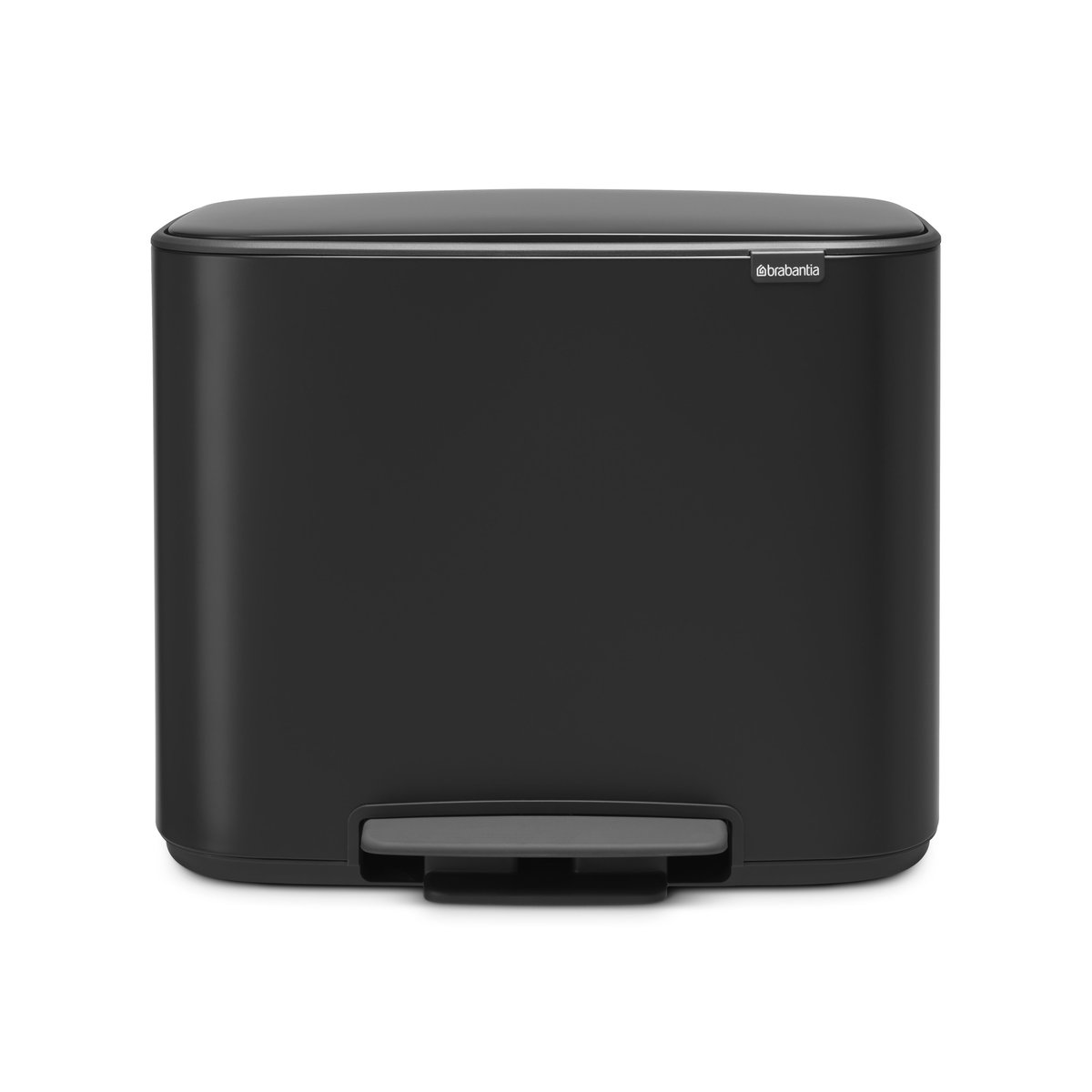 Brabantia Bo Pedal Bin - Søppelbøtte - flipp-lokk - 36 L - fotpedal - matt svart