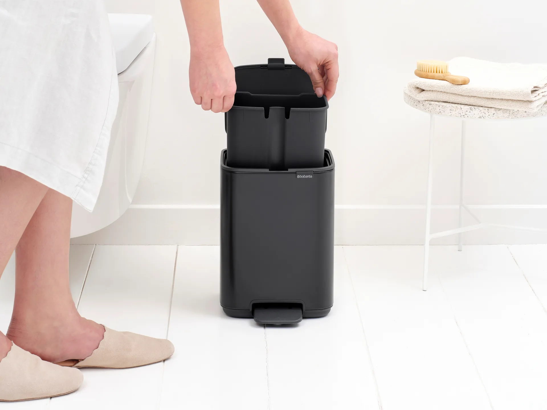 Bo pedalbøtte 4 L, Matt Black Brabantia