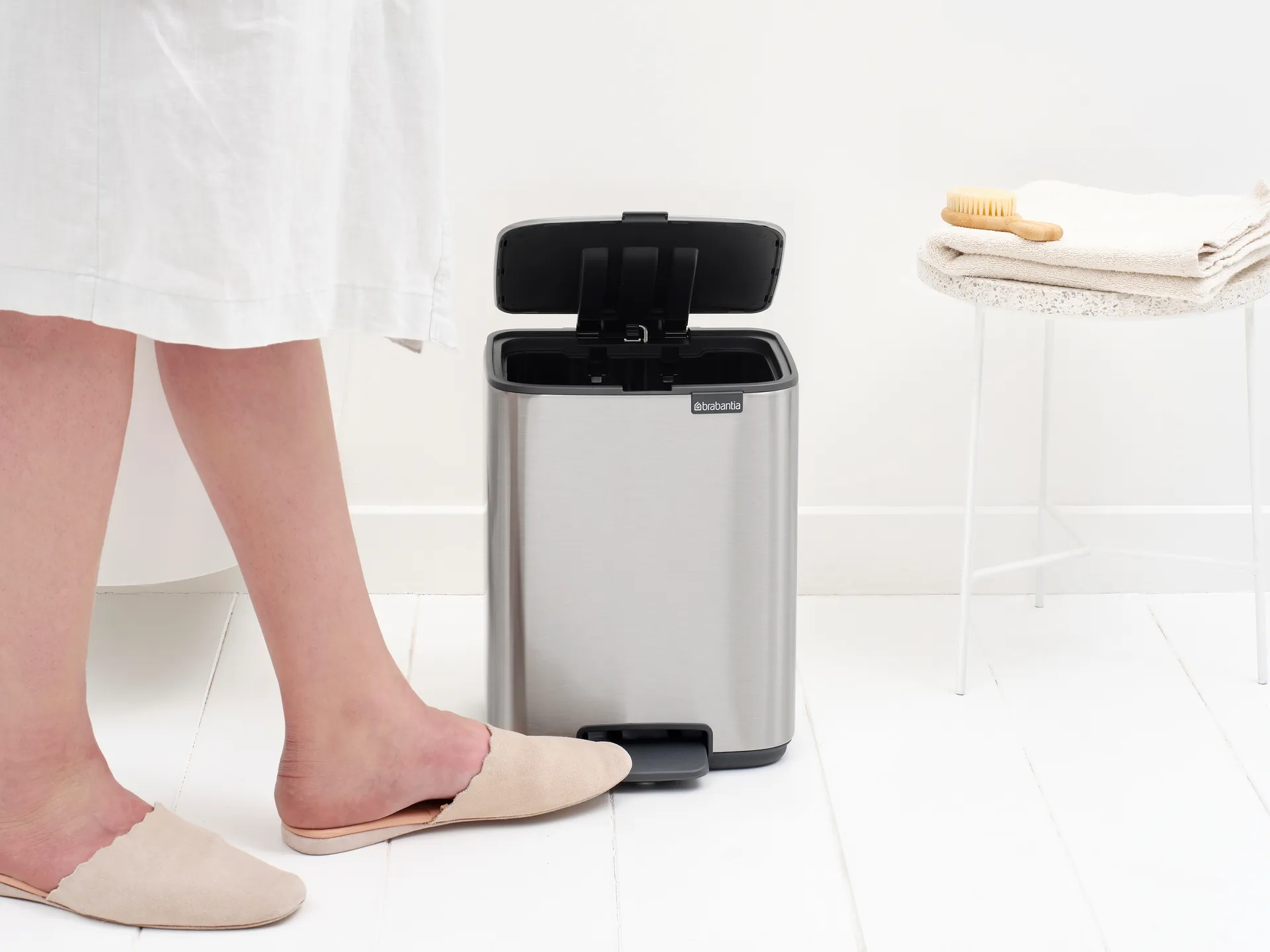 Bo pedalbøtte 7 l, Matt Steel Fingerprint Proof Brabantia