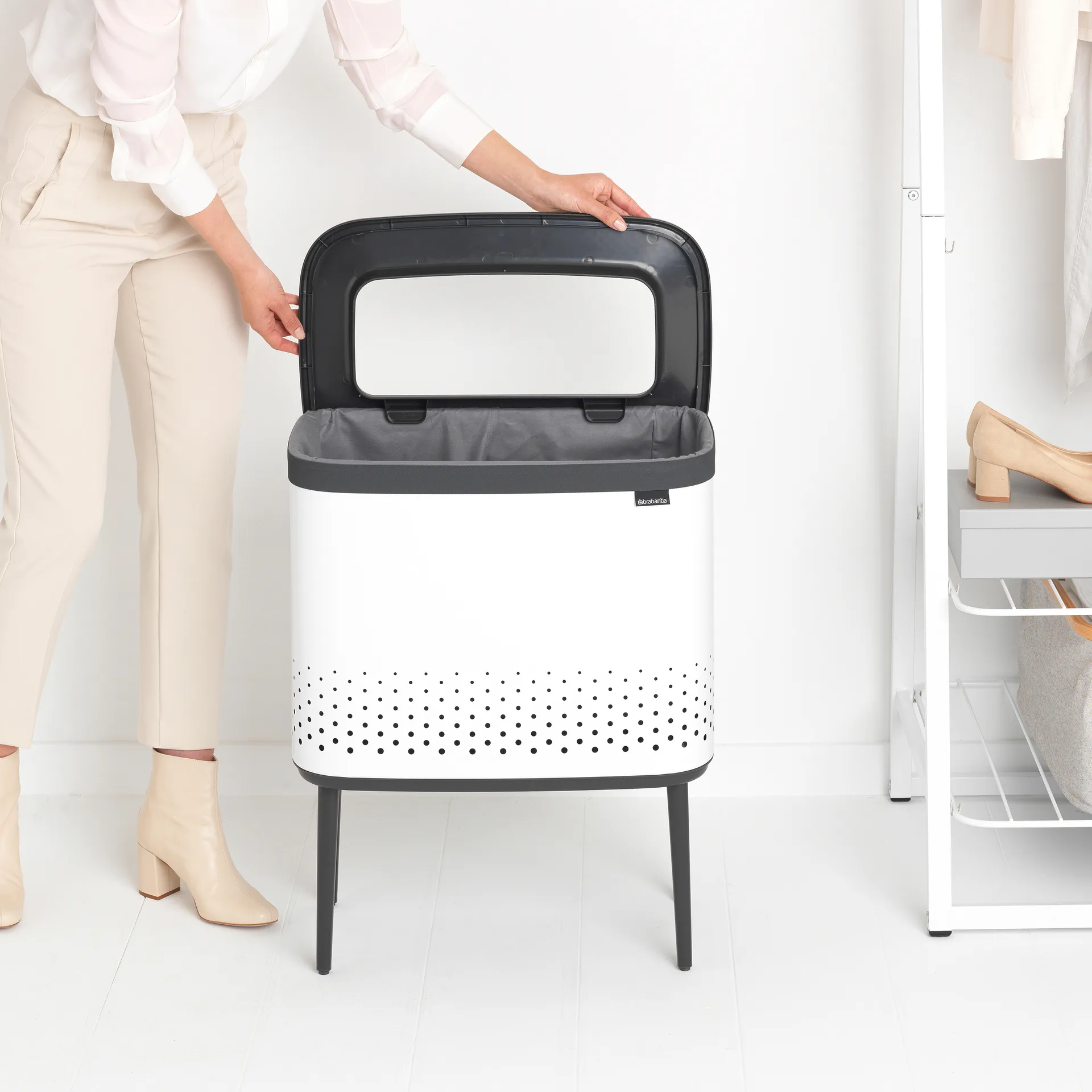 Bo skittentøyskurv 60 L, Hvit Brabantia