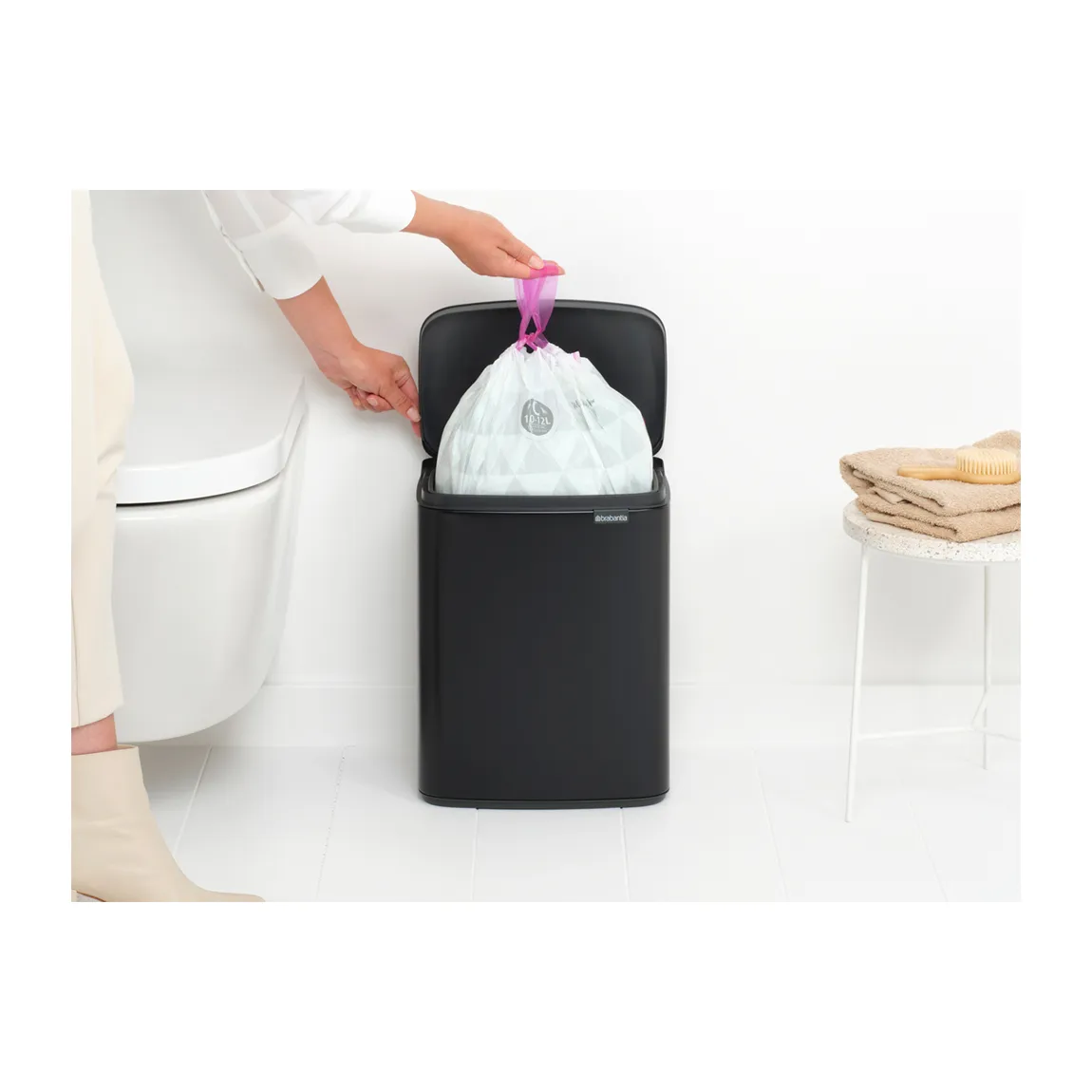 Bo søppelbøtte 12 L, Matte black Brabantia