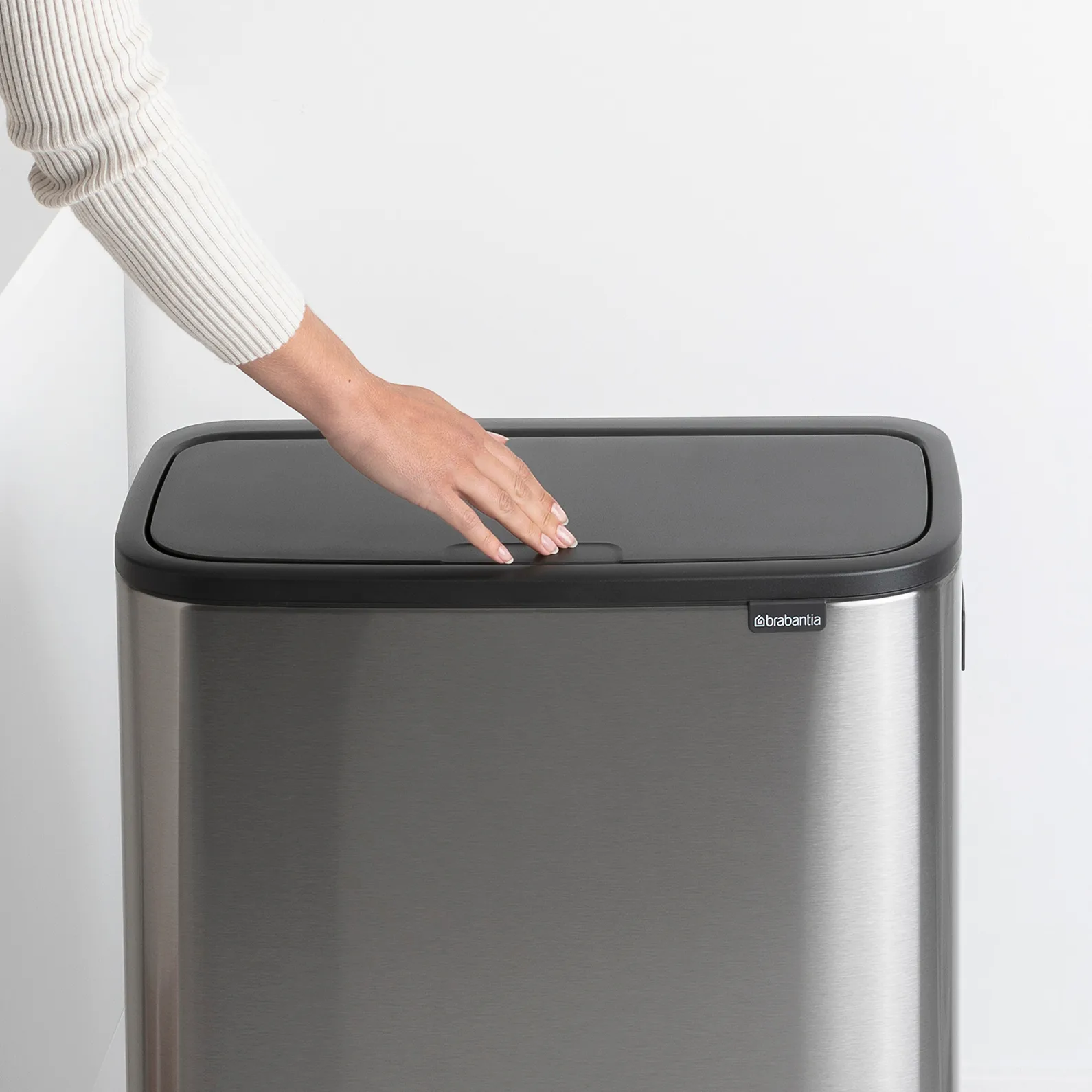 Bo touch bin high 2 x 30 L, Mattbørstet stål Brabantia