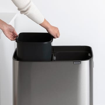 Bo touch bin high 2 x 30 L - Mattbørstet stål - Brabantia