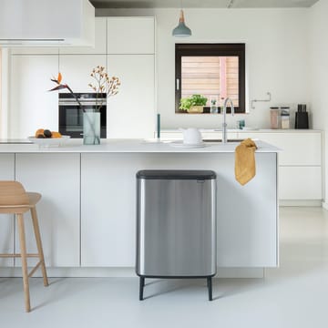 Bo touch bin high 2 x 30 L - Mattbørstet stål - Brabantia