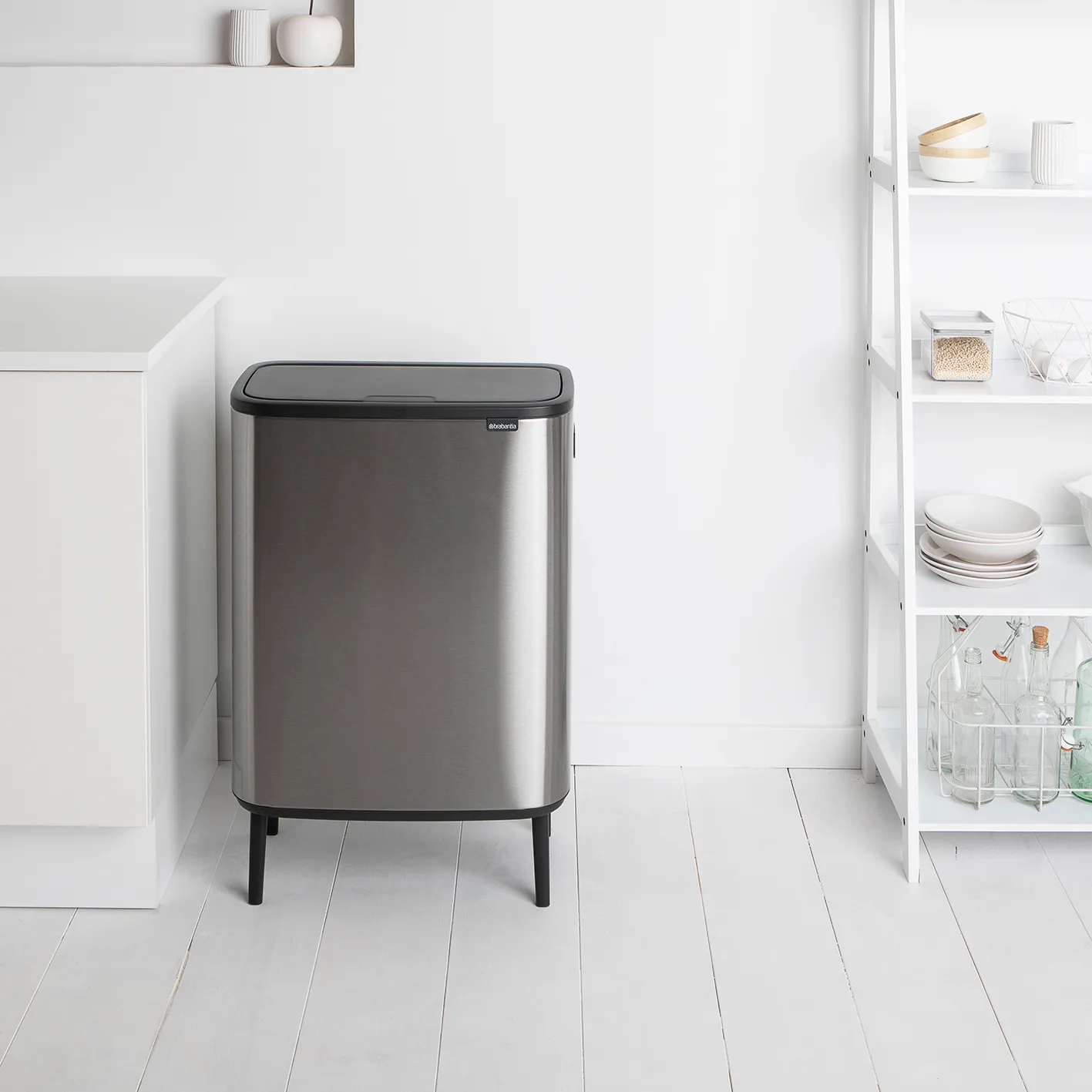 Bo touch bin high 2 x 30 L, Mattbørstet stål Brabantia