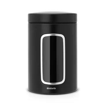 Brabantia oppbevaringsboks med vindu 1,4 liter - matt black - Brabantia