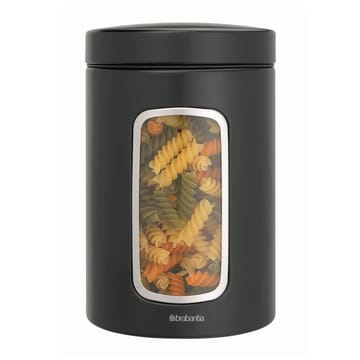 Brabantia oppbevaringsboks med vindu 1,4 liter - matt black - Brabantia