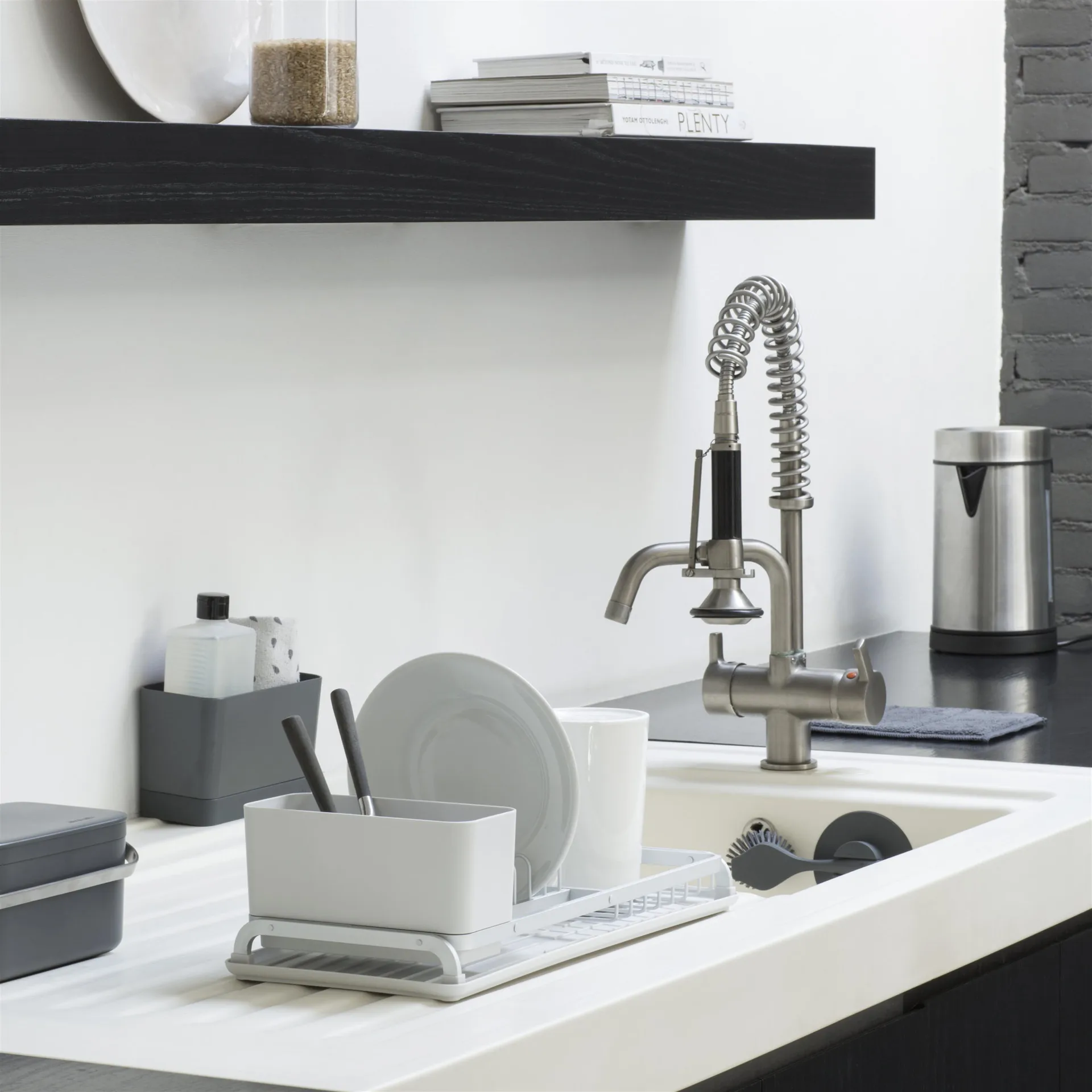 Brabantia oppvaskstativ compact, lysegrå Brabantia