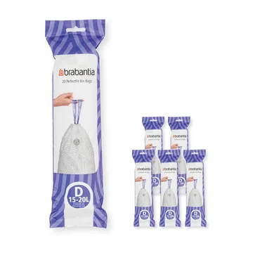 Brabantia PerfectFit avfallspose 120 poser - Modell d, 15–20 l - Brabantia