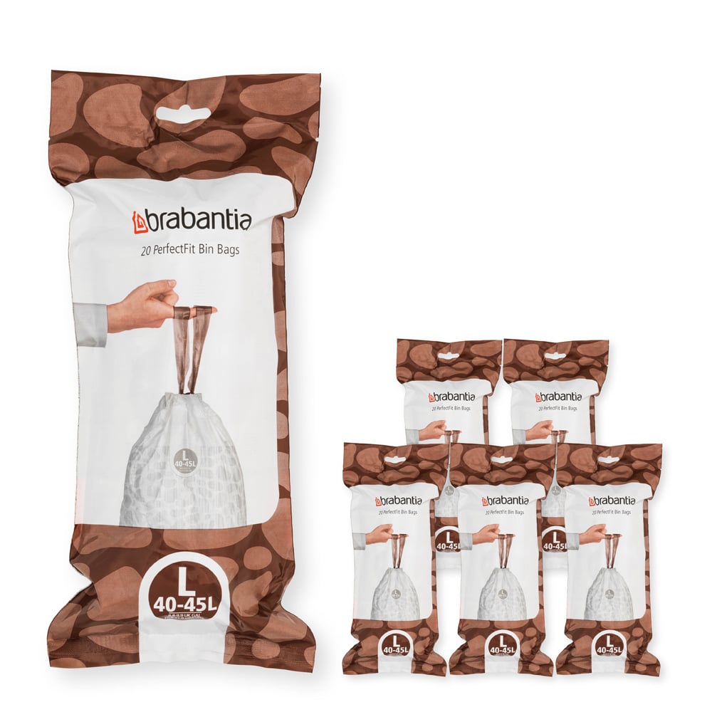 Brabantia Brabantia PerfectFit avfallspose 120 poser Modell L, 40–45 L