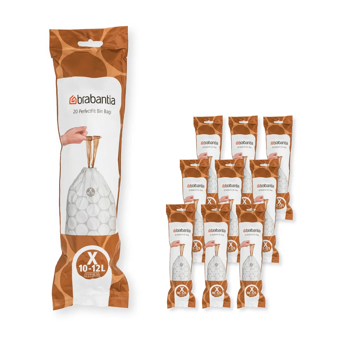 Brabantia PerfectFit avfallspose 200 poser, Modell x, 10–12 l Brabantia
