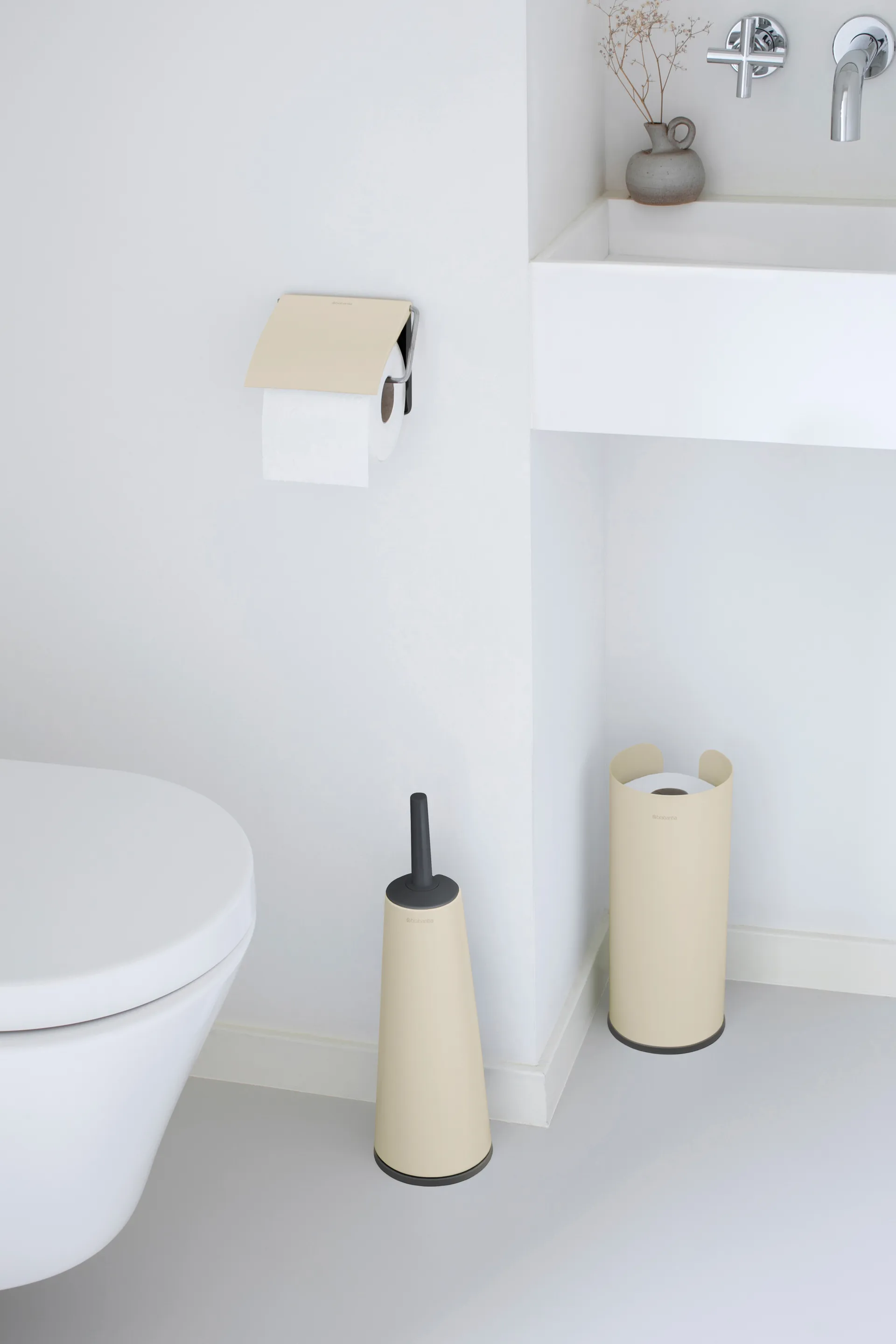 Brabantia ReNew baderomstilbehør 3 deler, Soft Beige Brabantia