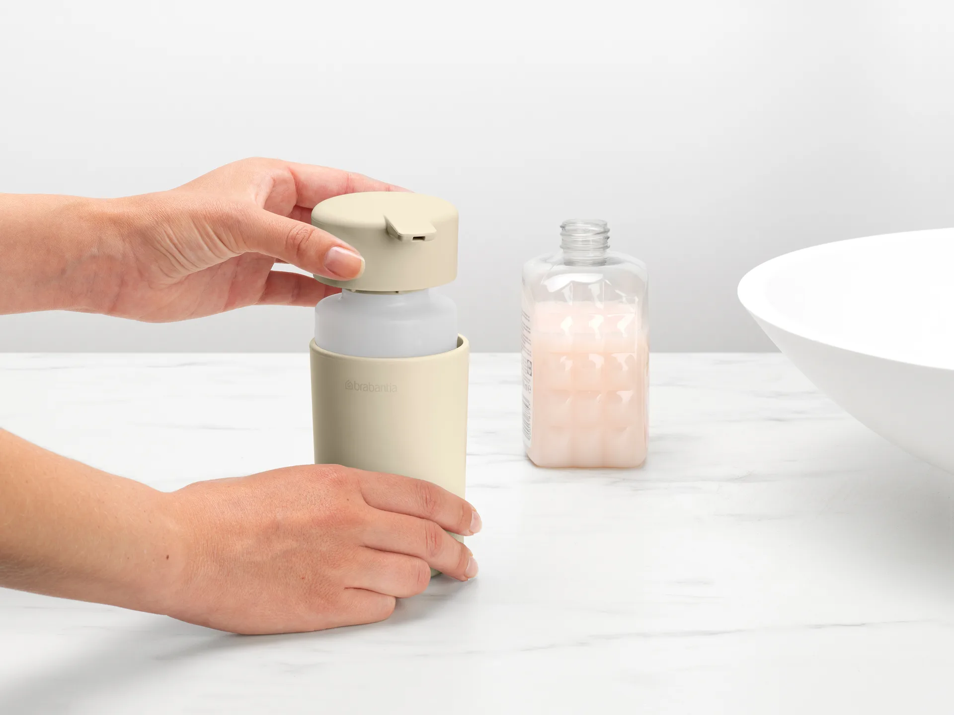 Brabantia ReNew såpedispenser 14 cm, Soft Beige Brabantia