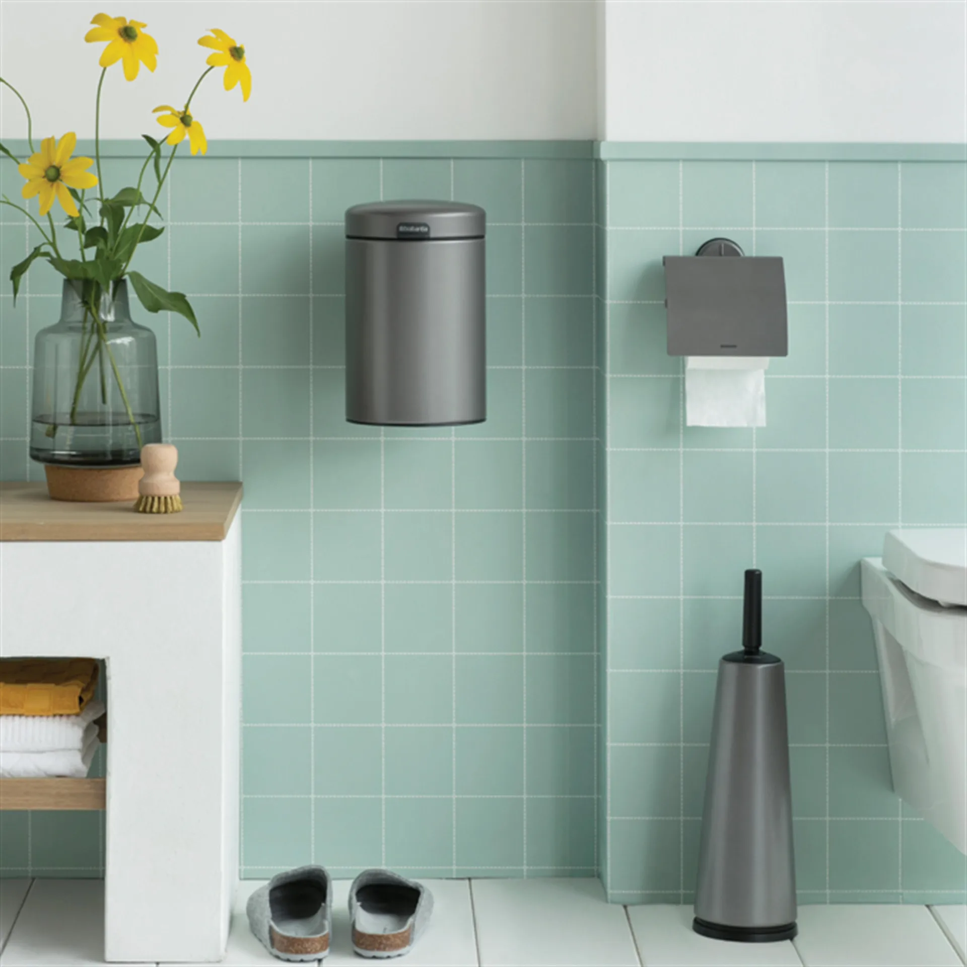 Brabantia ReNew toalettbørste, platinum Brabantia