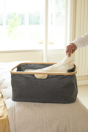 Brabantia sammenleggbar vaskkurv 40 L - Svart Pepper - Brabantia