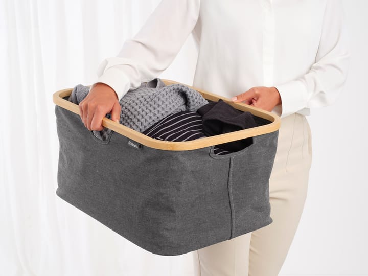 Brabantia sammenleggbar vaskkurv 40 L, Svart Pepper Brabantia