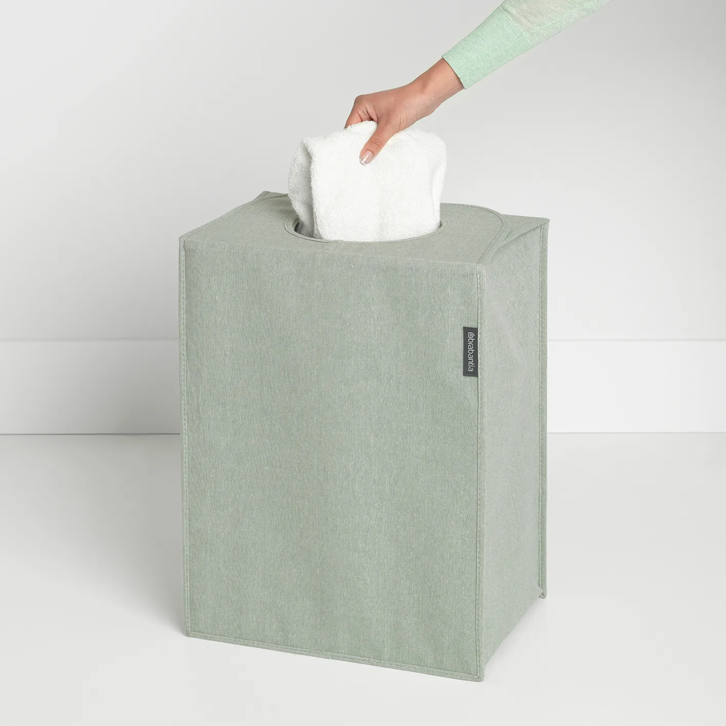Brabantia skittentøyskurv stoff rektangulær 55 liter, Grønn Brabantia