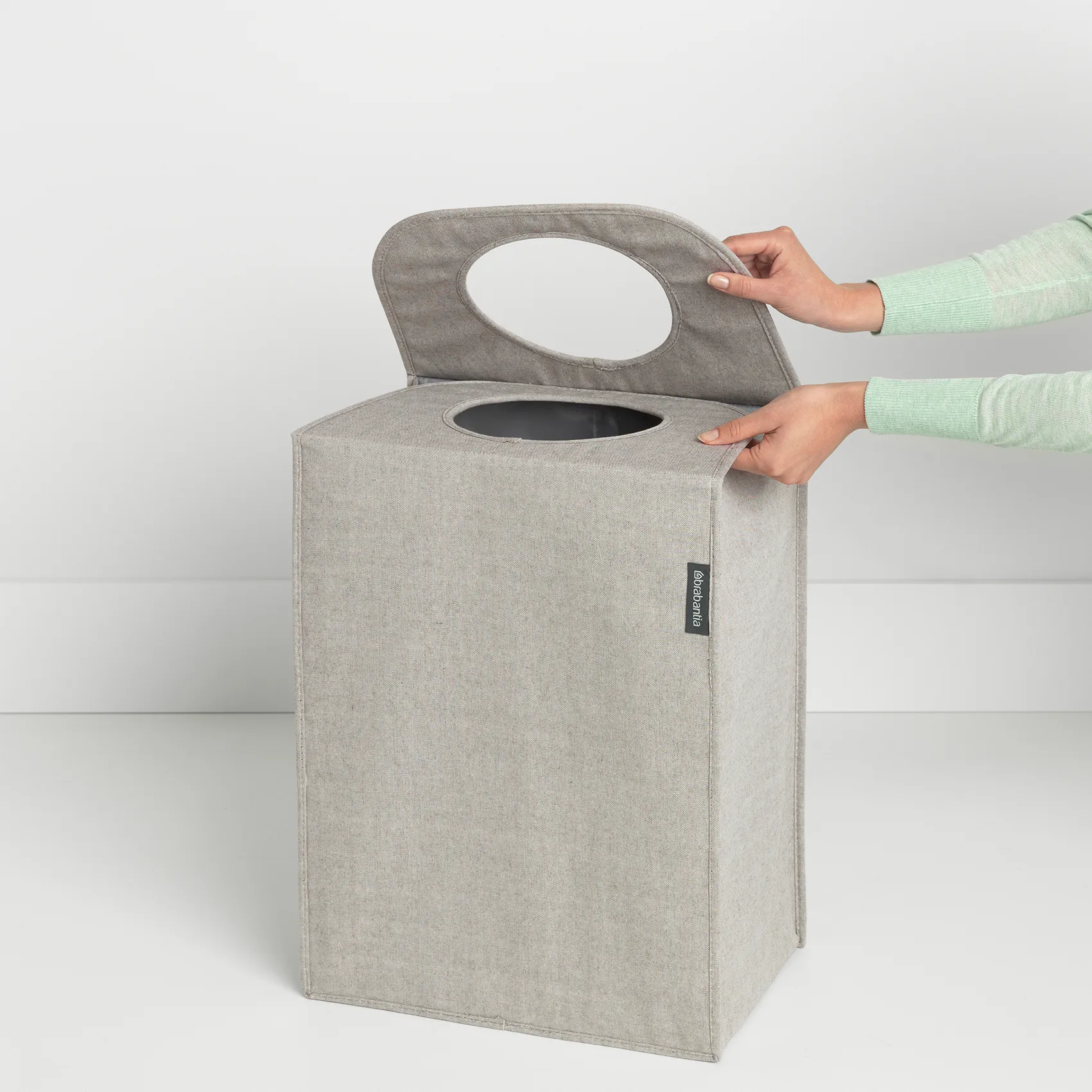 Brabantia skittentøyskurv stoff rektangulær 55 liter, Lysegrå Brabantia