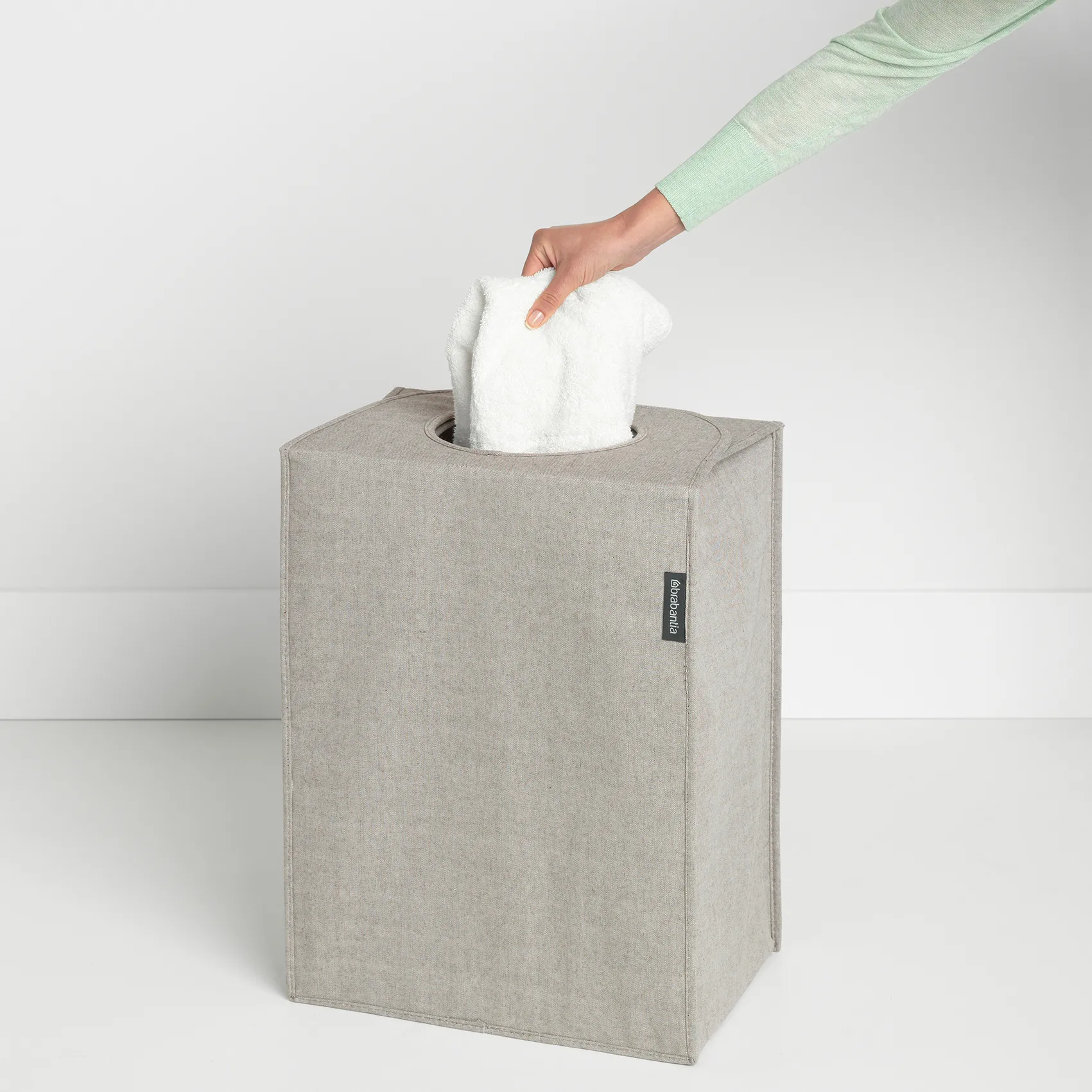 Brabantia skittentøyskurv stoff rektangulær 55 liter, Lysegrå Brabantia