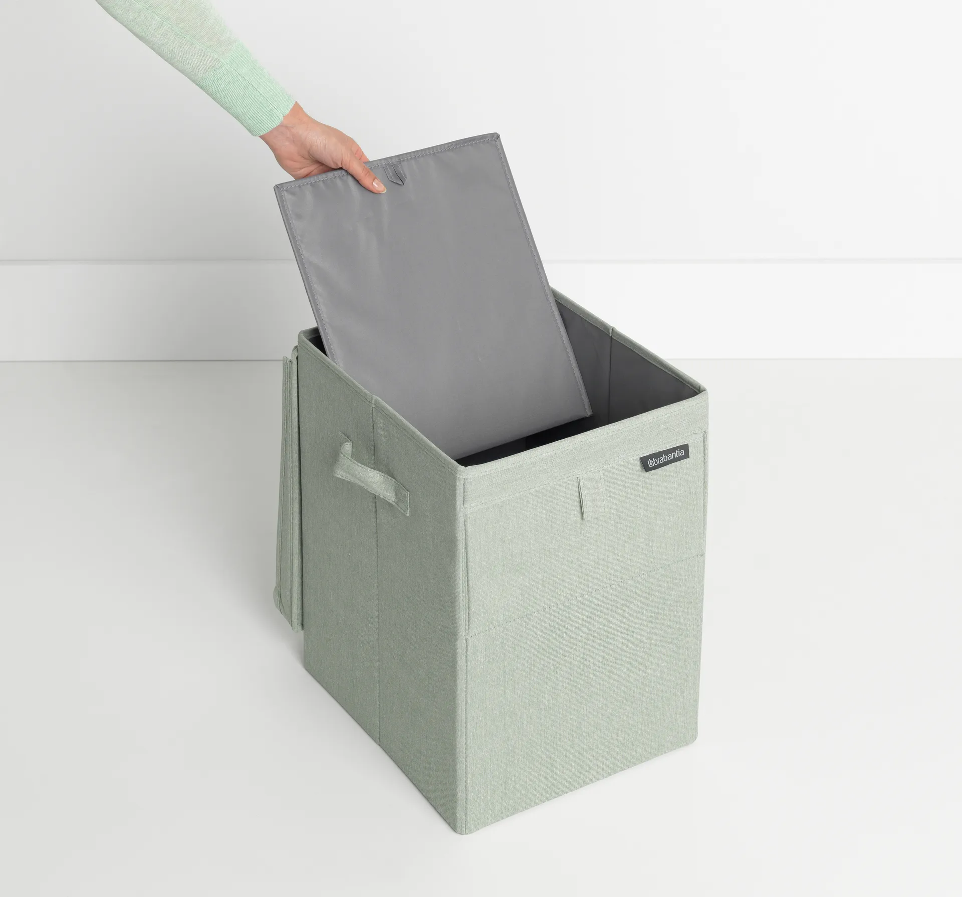 Brabantia stapelbar skittentøyskurv 35 liter, Grønn Brabantia