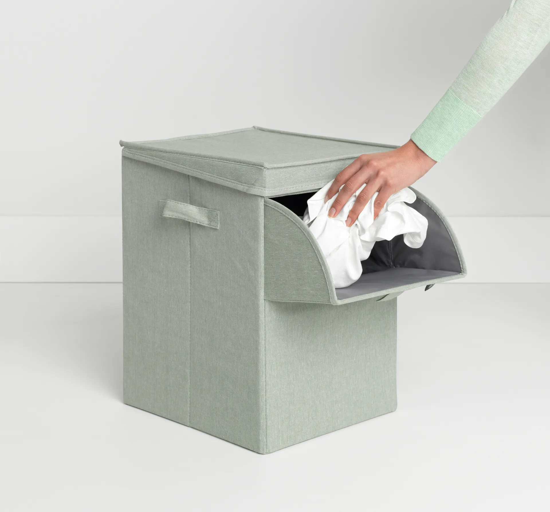 Brabantia stapelbar skittentøyskurv 35 liter, Grønn Brabantia