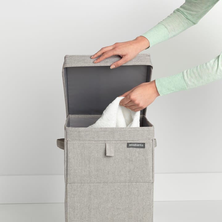Brabantia stapelbar skittentøyskurv 35 liter, Lysegrå Brabantia
