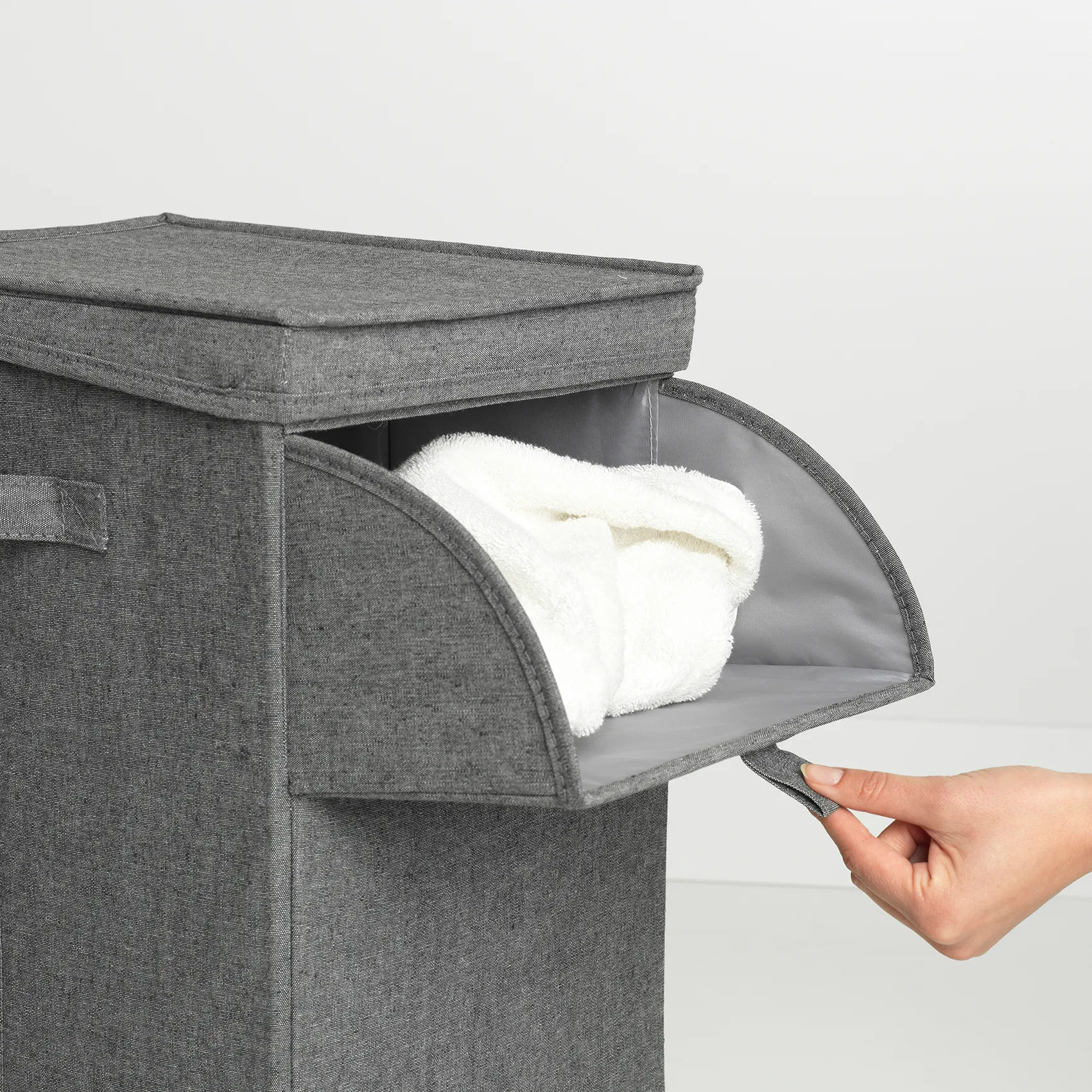 Brabantia stapelbar skittentøyskurv 35 liter, Mørkegrå Brabantia