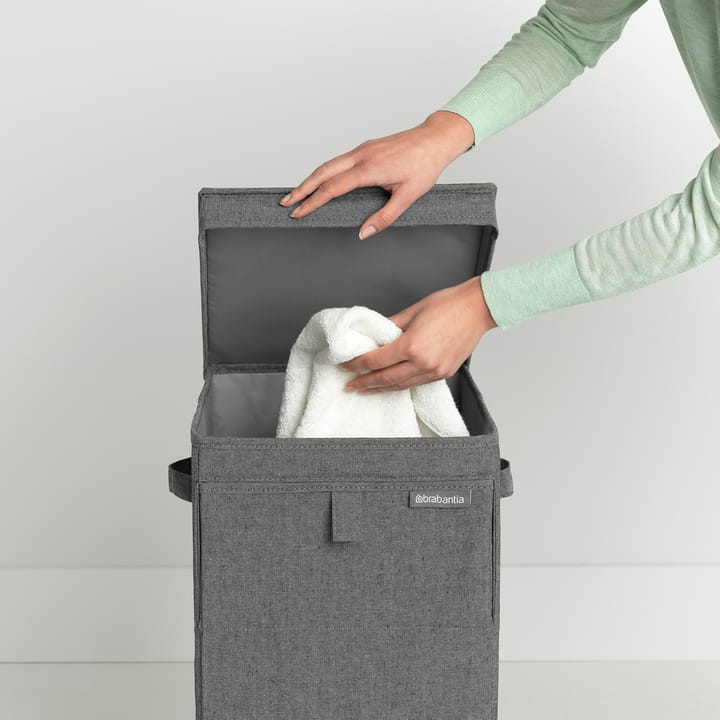 Brabantia stapelbar skittentøyskurv 35 liter, Mørkegrå Brabantia