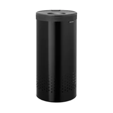 Brabantia vaskkurv med plastlokk 35 L - Mattsvart - Brabantia