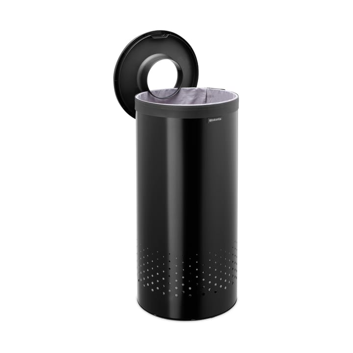 Brabantia vaskkurv med plastlokk 35 L, Mattsvart Brabantia
